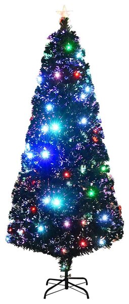 Předem osvětlený vánoční stromek se stojanem a LED 210 cm optické vlákno 284303