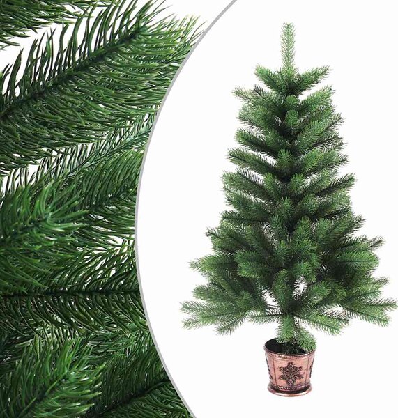Umělý vánoční stromek s realistickým jehličím 90 cm zelený 284327
