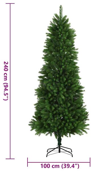 Umělý vánoční stromek s realistickým jehličím 240 cm zelený 284329