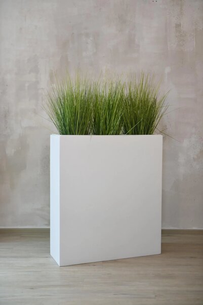 Květináč ELEMENTO, sklolaminát, šířka 88 cm, bílá
