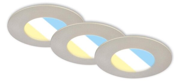 Briloner 7598032 -SADA 3x LED Koupelnové podh. svítidlo LED/4,9W/230V IP44 chrom