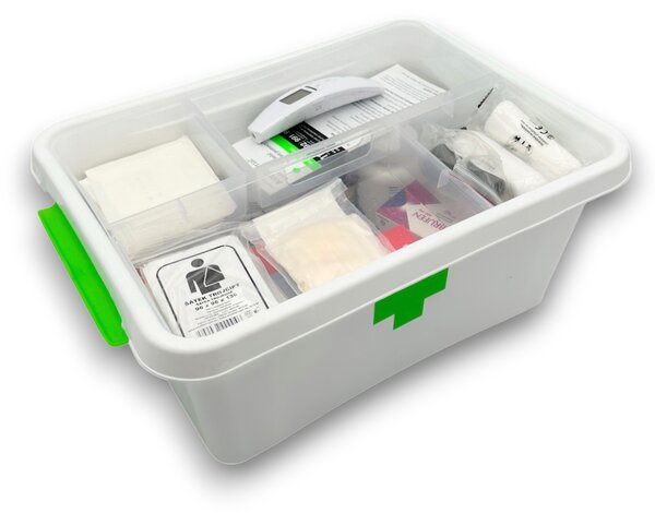 ALTOM Lékárnička, úložný box na léky s vnořeným organizérem, 2v1, s madlem, antibakteriální, 12.5l
