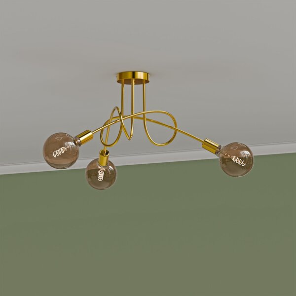 Zlaté závěsné svítidlo E27 230 V, Ø 62 cm