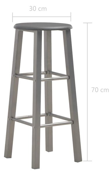 Barové stoličky 2 ks antracitové MDF 284387