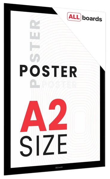 Plakátový rám A2 OWZ – černý, zacvakávací, FRAME_A2BK