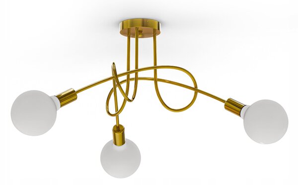 Zlaté závěsné svítidlo E27 230 V, Ø 62 cm