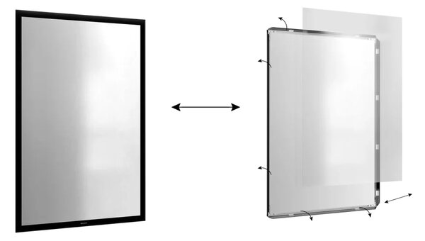 Plakátový rám A1 OWZ – černý, zacvakávací, FRAME_A1BK