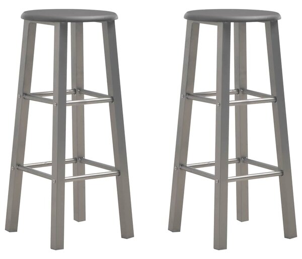Barové stoličky 2 ks antracitové MDF 284387