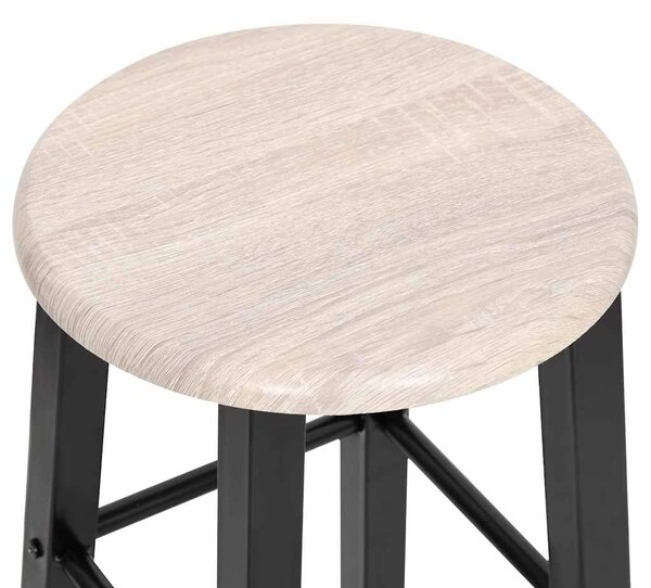 Barové stoličky 2 ks černé MDF 284388