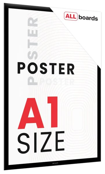 Plakátový rám A1 OWZ – černý, zacvakávací, FRAME_A1BK