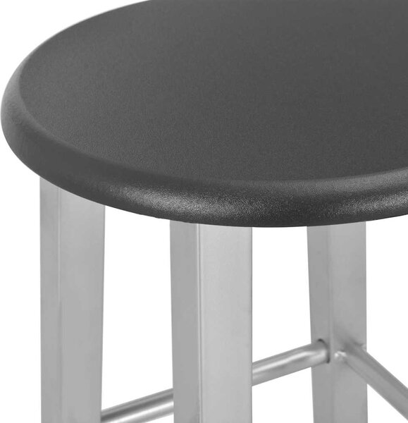 Barové stoličky 2 ks stříbrné MDF 284410