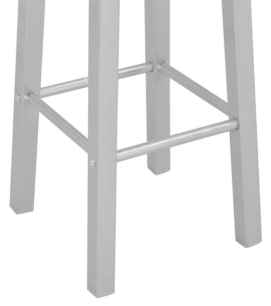 Barové stoličky 2 ks stříbrné MDF 284410