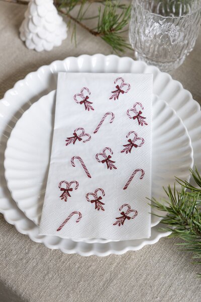 Storefactory Scandinavia Papírové ubrousky Candy Canes SF658