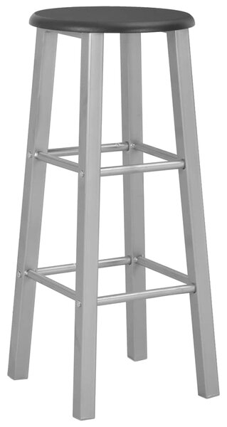 Barové stoličky 2 ks stříbrné MDF 284410