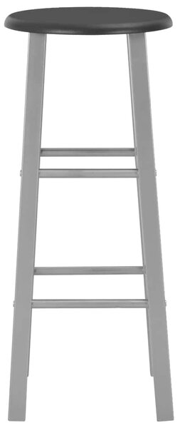 Barové stoličky 2 ks stříbrné MDF 284410