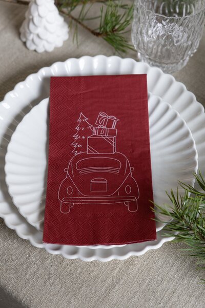 Storefactory Scandinavia Papírové ubrousky Christmas Car SF660