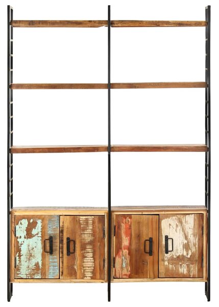 4patrová knihovna 124 x 30 x 180 cm masivní recyklované dřevo 284415