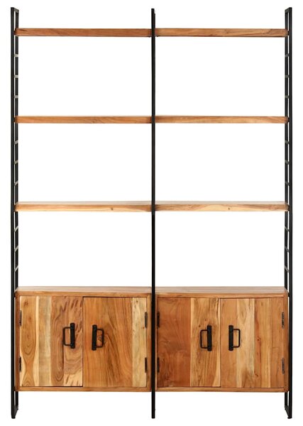 4patrová knihovna 124 x 30 x 180 cm masivní akáciové dřevo 284416
