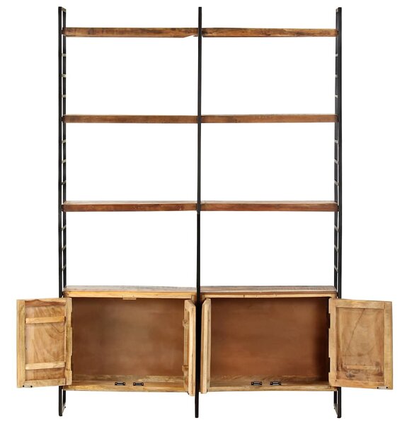 4patrová knihovna 124 x 30 x 180 cm masivní recyklované dřevo 284415