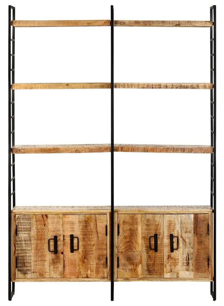 4patrová knihovna 124 x 30 x 180 cm hrubé mangovníkové dřevo 284418