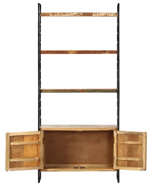 4patrová knihovna 80 x 30 x 180 cm masivní recyklované dřevo 284419