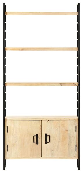 4patrová knihovna 80 x 30 x 180 cm masivní mangovníkové dřevo 284421