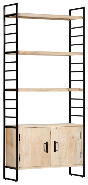 4patrová knihovna 80 x 30 x 180 cm masivní mangovníkové dřevo 284421