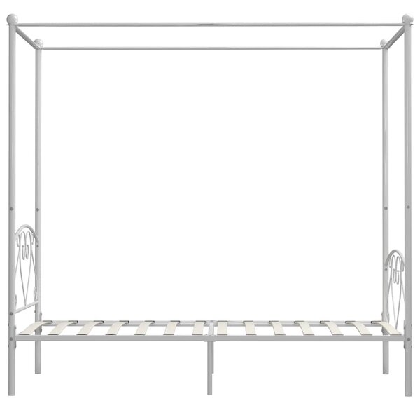 Rám postele s nebesy bílý kovový 90 x 200 cm 284426