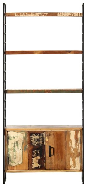 4patrová knihovna 80 x 30 x 180 cm masivní recyklované dřevo 284419