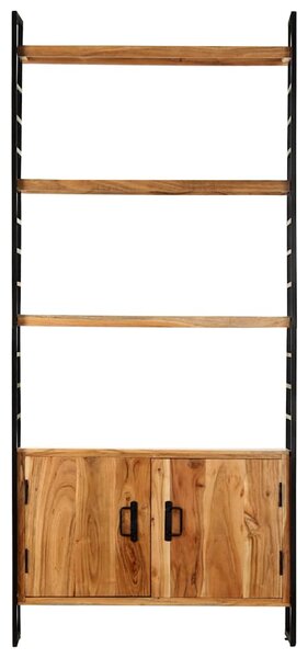 4patrová knihovna 80 x 30 x 180 cm hrubé mangovníkové dřevo 284422