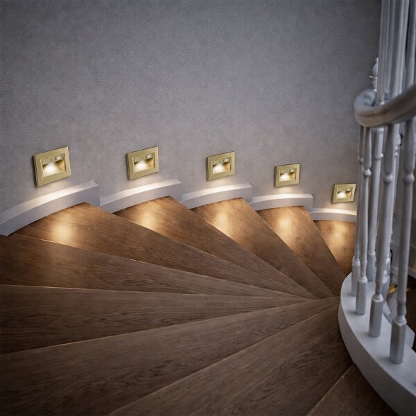 Brilagi - LED Schodišťové svítidlo se senz. STEP LIGHT LED/1,5W/230V IP44 zlatá