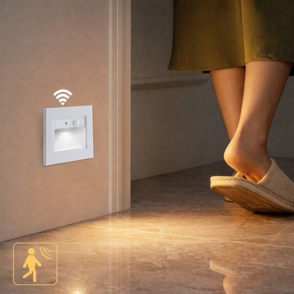Brilagi - LED Schodišťové svítidlo se senz. STEP LIGHT LED/1,5W/230V IP44 bílá