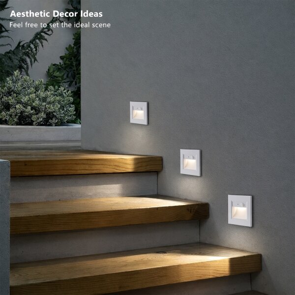 Brilagi - LED Schodišťové svítidlo se senz. STEP LIGHT LED/1,5W/230V IP44 bílá