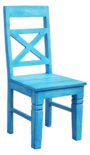 SOB Nábytek - Modrá jídelní židle z masivu Blue - SIT-01212-13