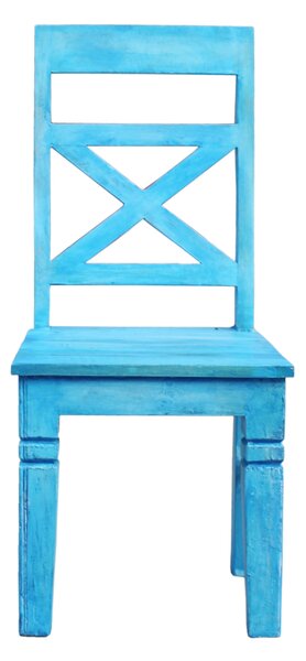 SOB Nábytek - Modrá jídelní židle z masivu Blue - SIT-01212-13