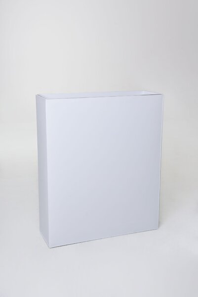 Květináč ELEMENTO, práškovaná ocel, výška 90 cm, bílý mat