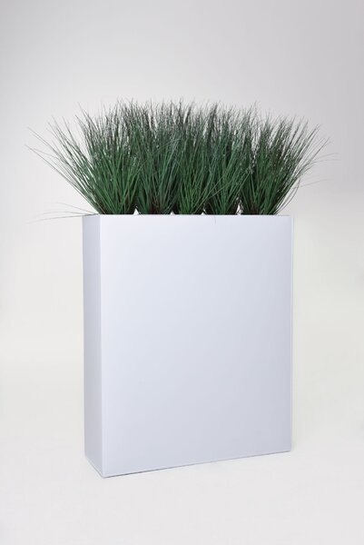 Květináč ELEMENTO, práškovaná ocel, výška 90 cm, bílý mat
