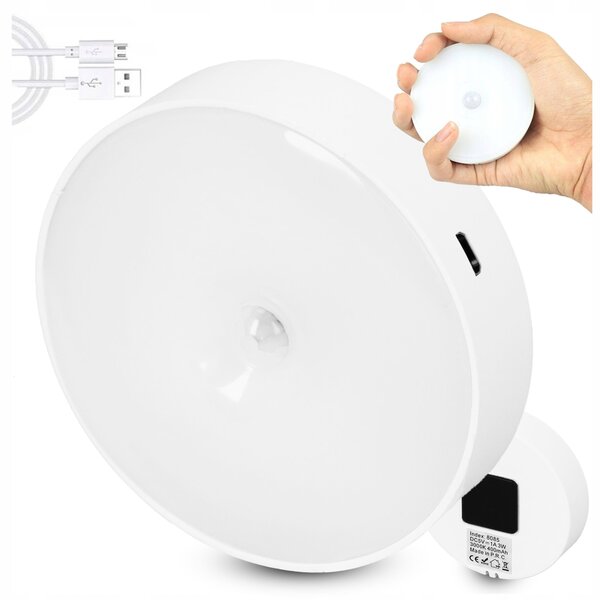 LED noční lampička, s bezdrátovým nabíjením