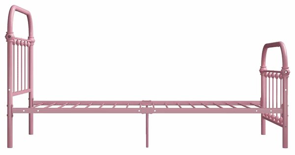 Rám postele růžový kov 90 x 200 cm 284510
