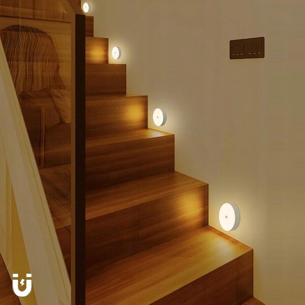 LED noční lampička, s bezdrátovým nabíjením