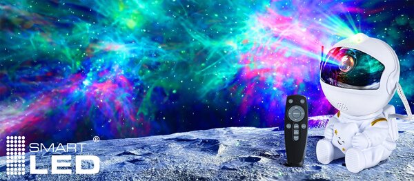 Noční lampička s projektorem hvězd, astronaut 12,5 cm, 5 W