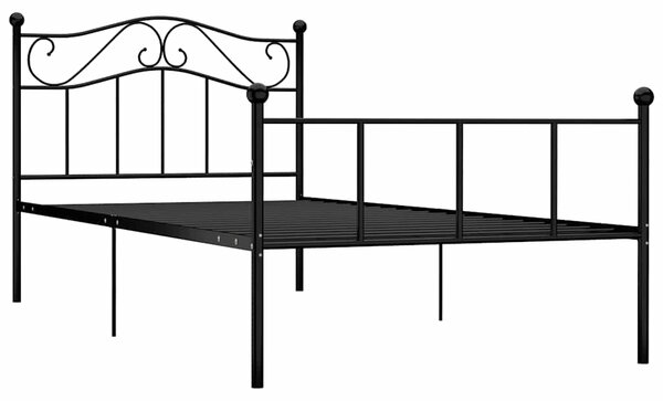 Rám postele černý kov 90 x 200 cm 284523