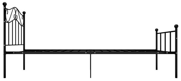 Rám postele černý kov 90 x 200 cm 284523