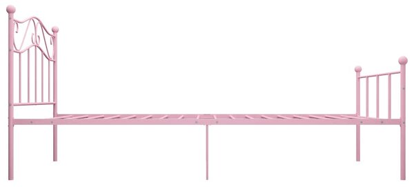 Rám postele růžový kov 90 x 200 cm 284537