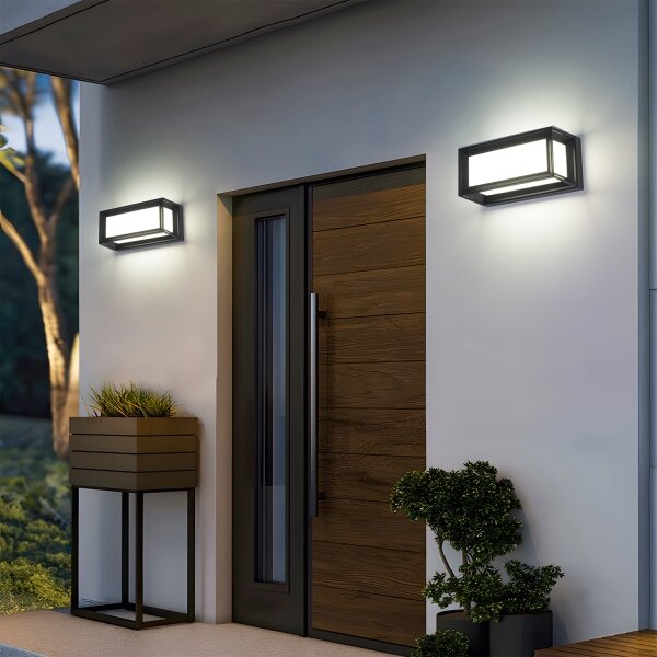 Brilagi - LED Venkovní nást. svítidlo se senzorem PARKER LED/12W/230V černá IP44
