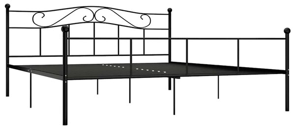 Rám postele černý kov 200 x 200 cm 284529