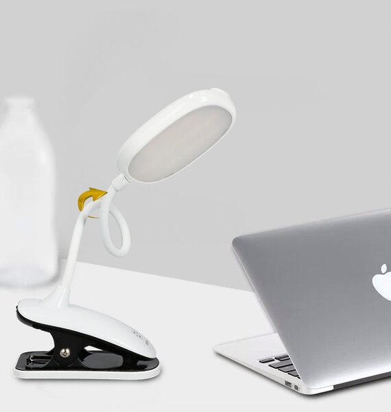 LED stolní lampa, s dotykovým ovládáním, CCT, s klipsem, 5 W, 260 lm