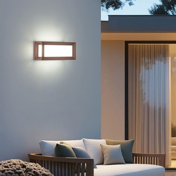 Brilagi - LED Venkovní nást. svítidlo se senzorem PARKER LED/12W/230V hnědá IP44