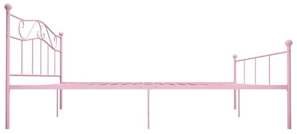 Rám postele růžový kov 180 x 200 cm 284542