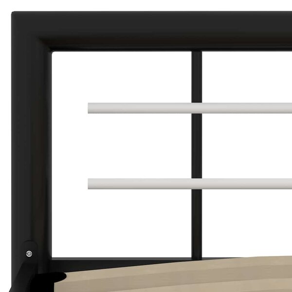 Rám postele černobílý kov 180 x 200 cm 284555